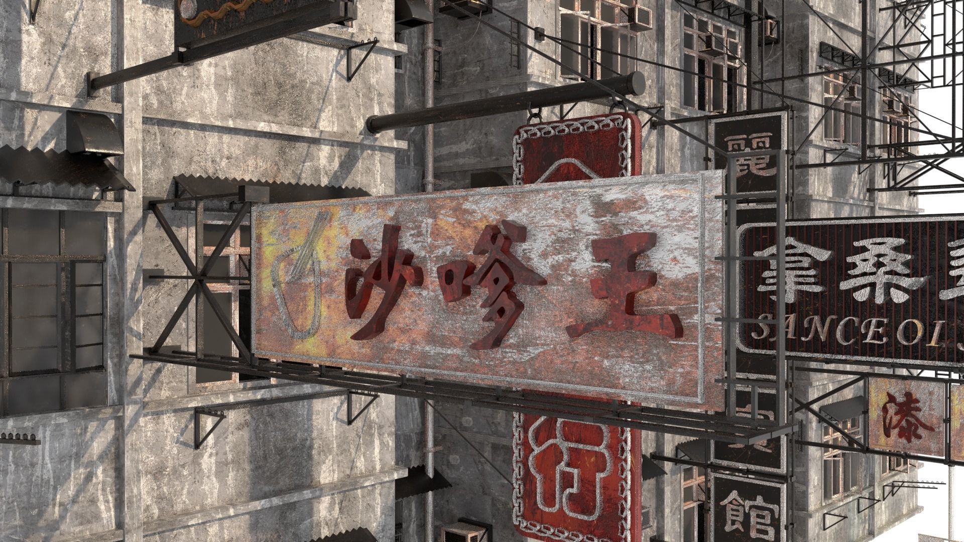 Hong Kong Street V2-1 3D model_7