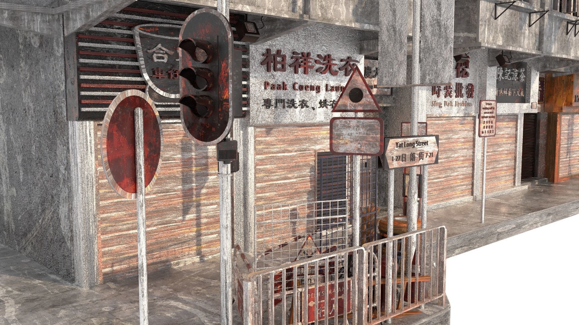 Hong Kong Street V2-1 3D model_11