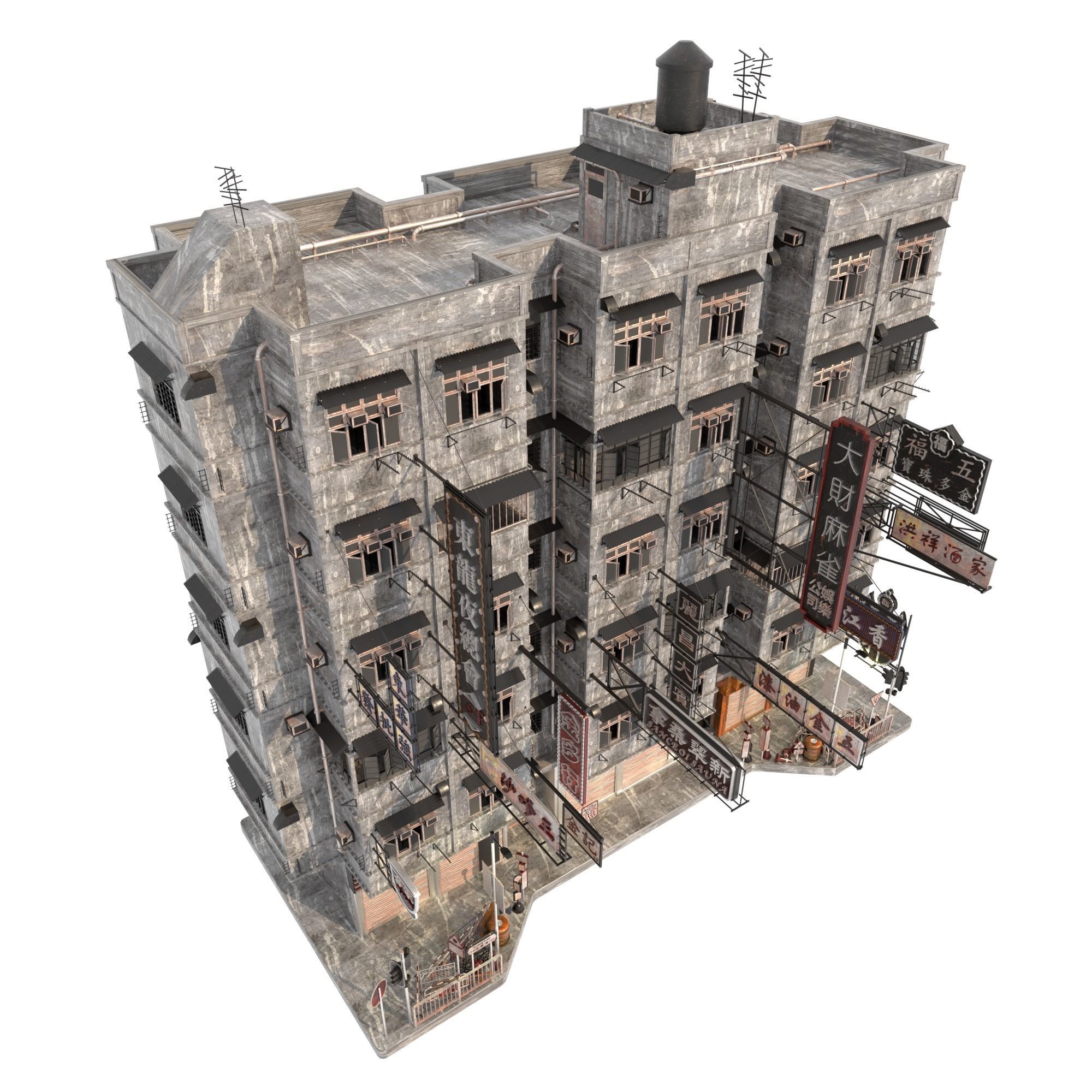 Hong Kong Street V2-1 3D model_4