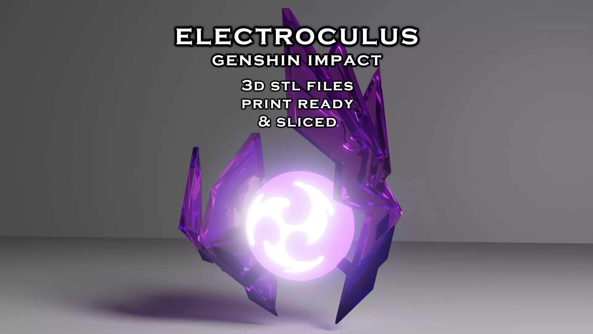 Electroculus Genshin Impact With LED Slots 3D Print Ready 3D print model_0
