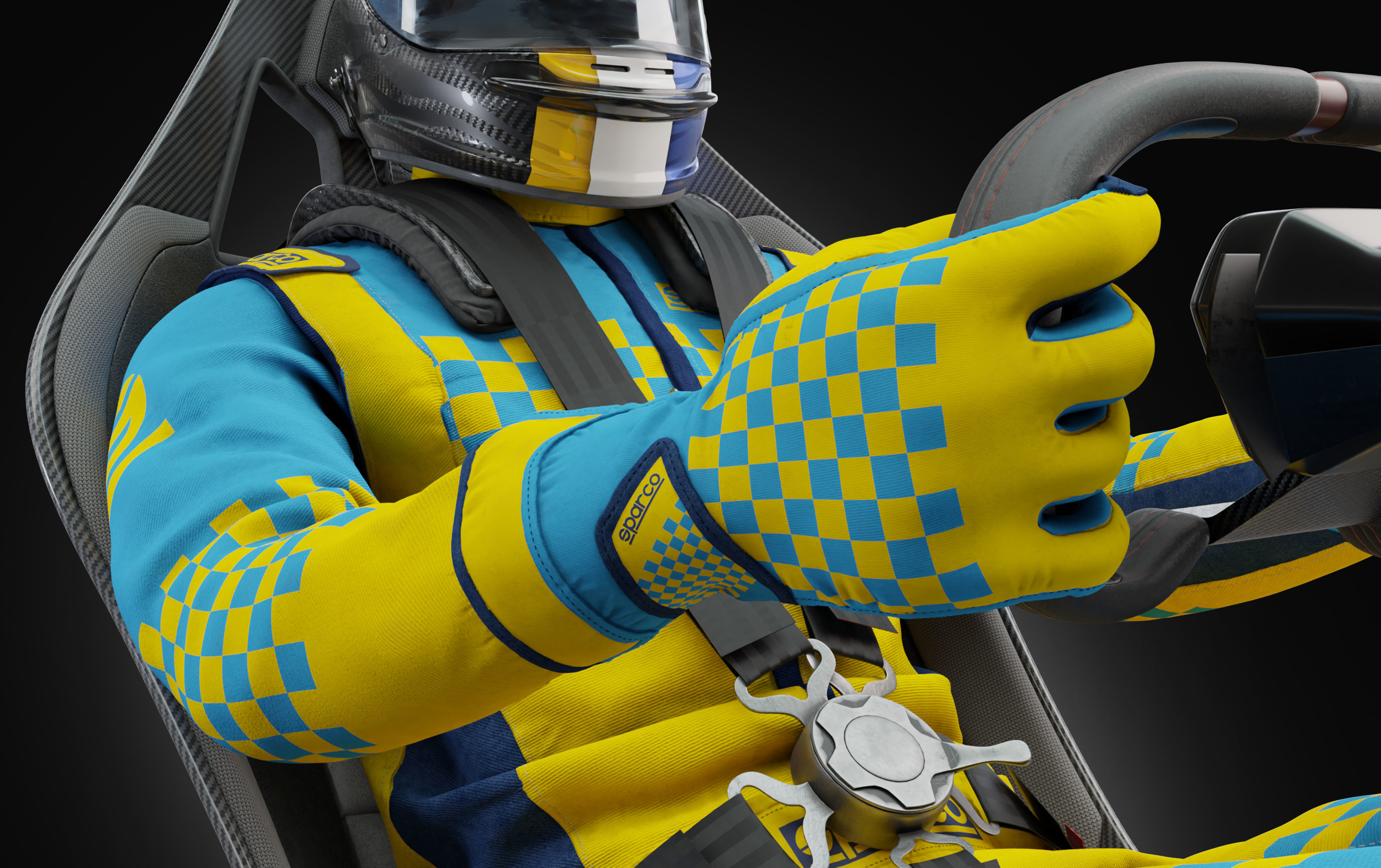 High Quality Race Driver Suit 3D model_5