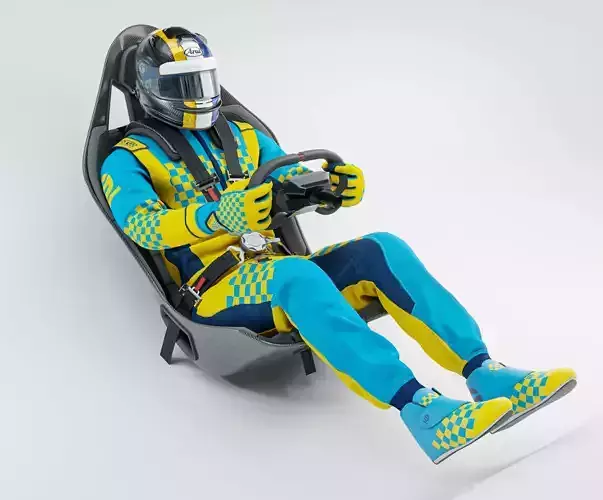 High Quality Race Driver Suit 3D model