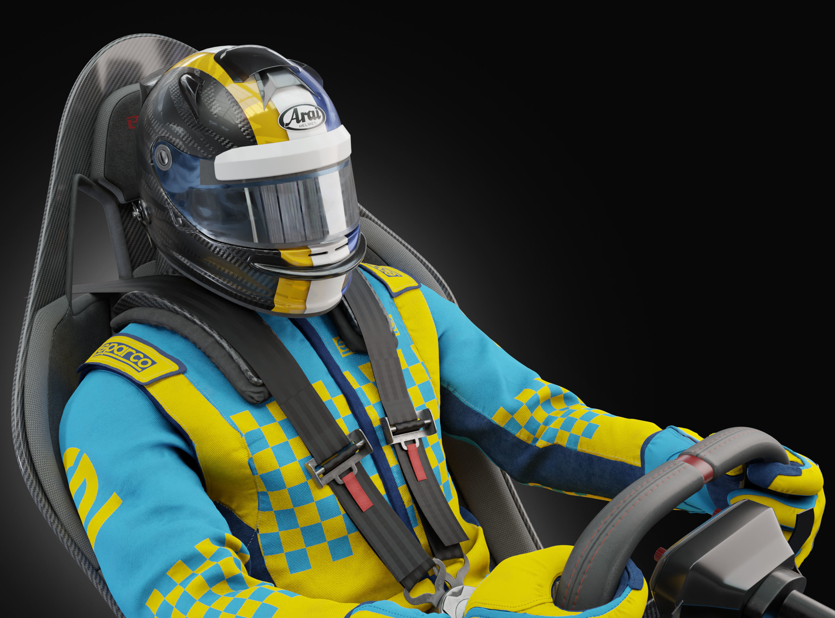 High Quality Race Driver Suit 3D model_1