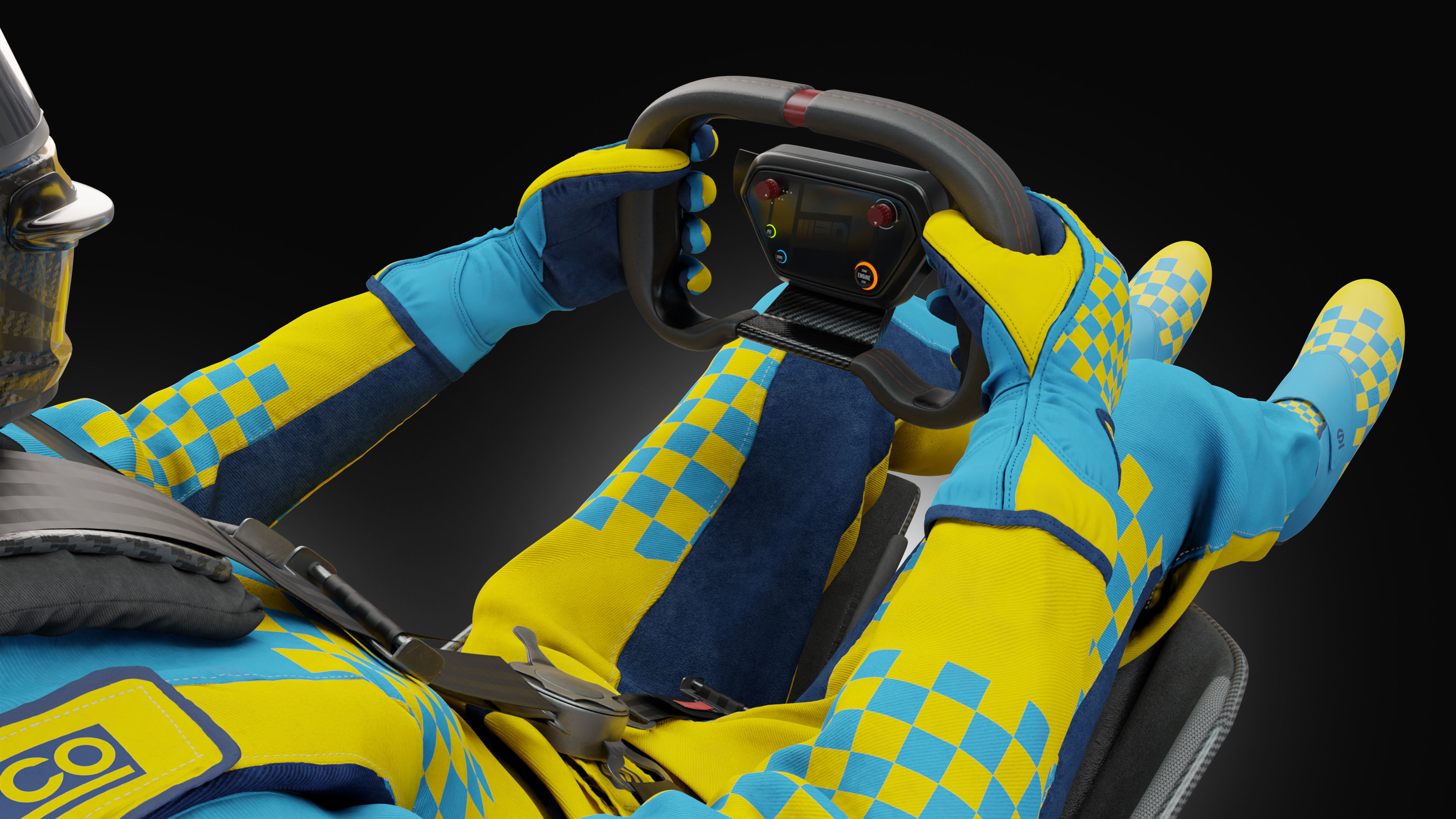 High Quality Race Driver Suit 3D model_3
