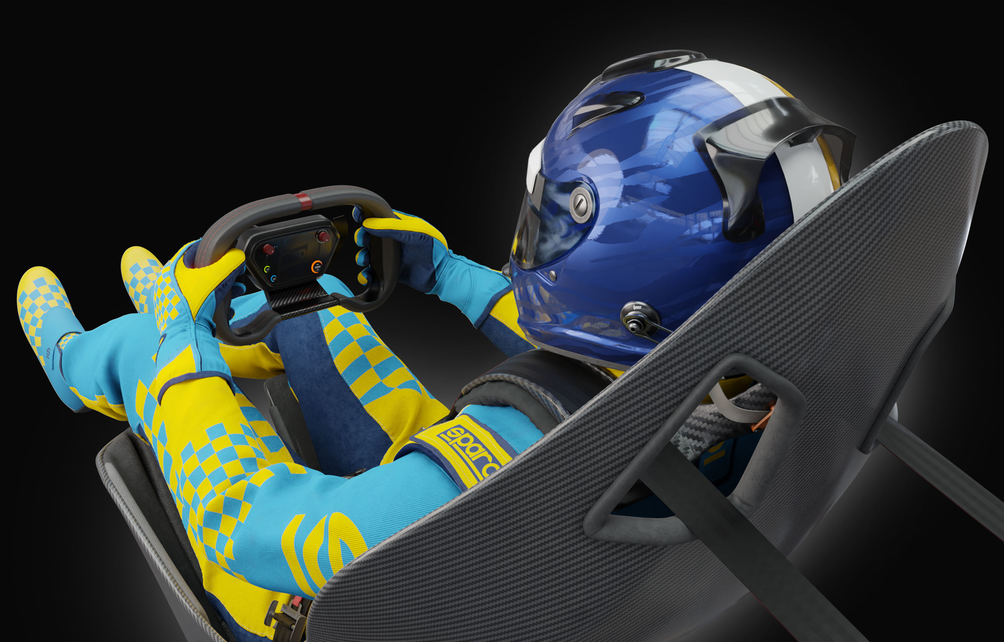 High Quality Race Driver Suit 3D model_6