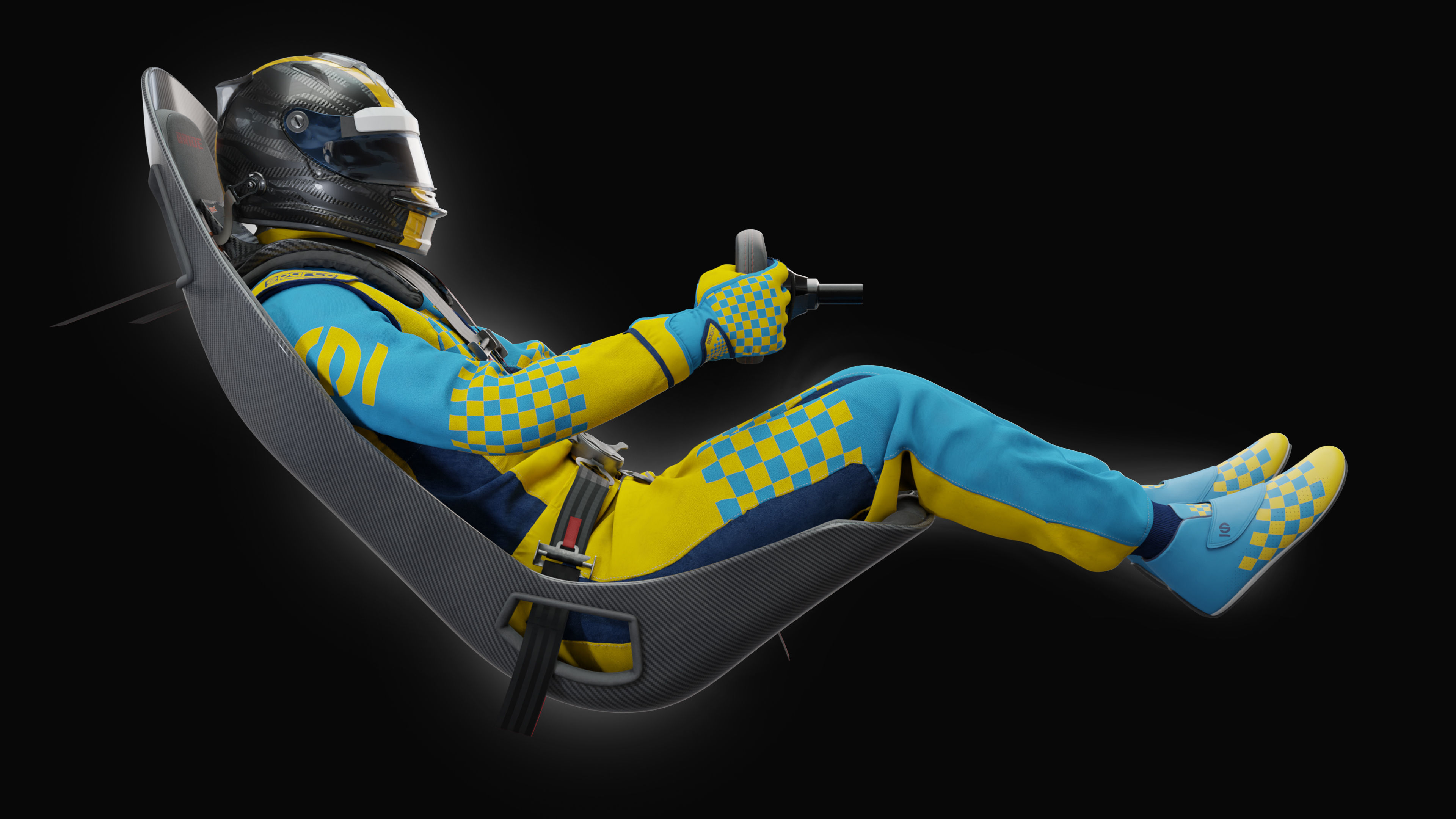 High Quality Race Driver Suit 3D model_2