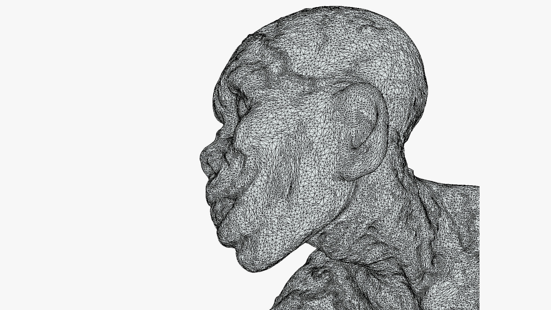 Zombie female - 3d printable  3D model_11