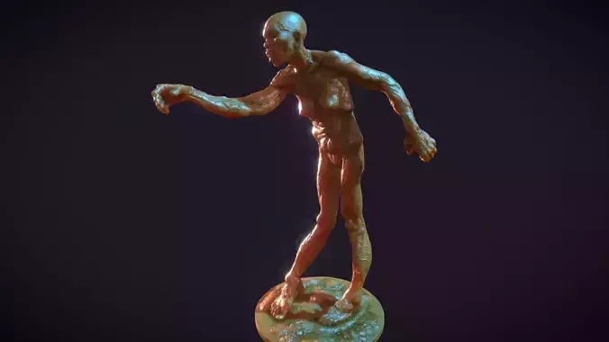 Zombie female - 3d printable 