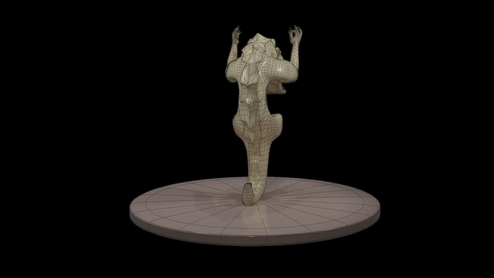 crocodile dragon Low-poly 3D model_13