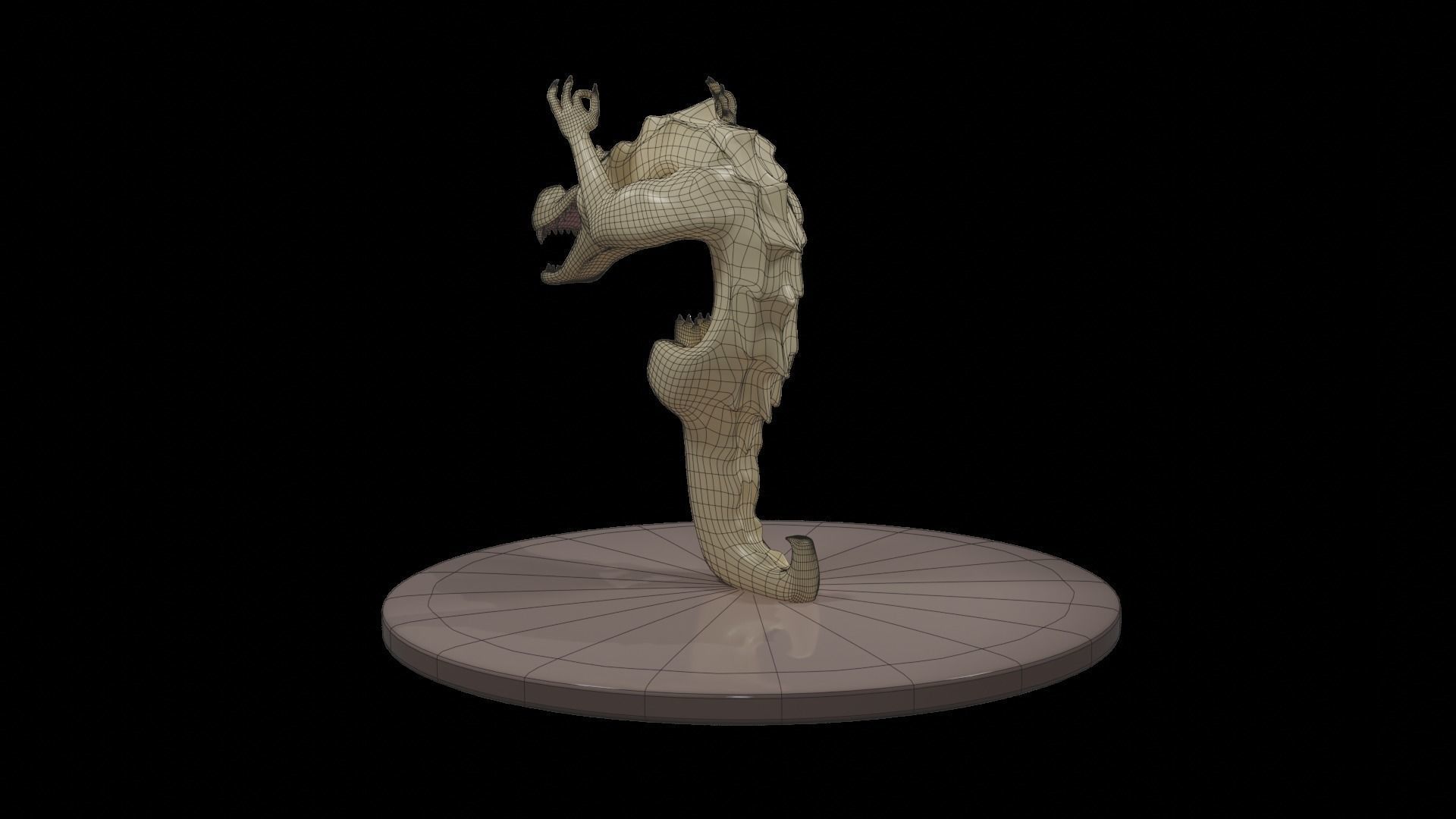 crocodile dragon Low-poly 3D model_15