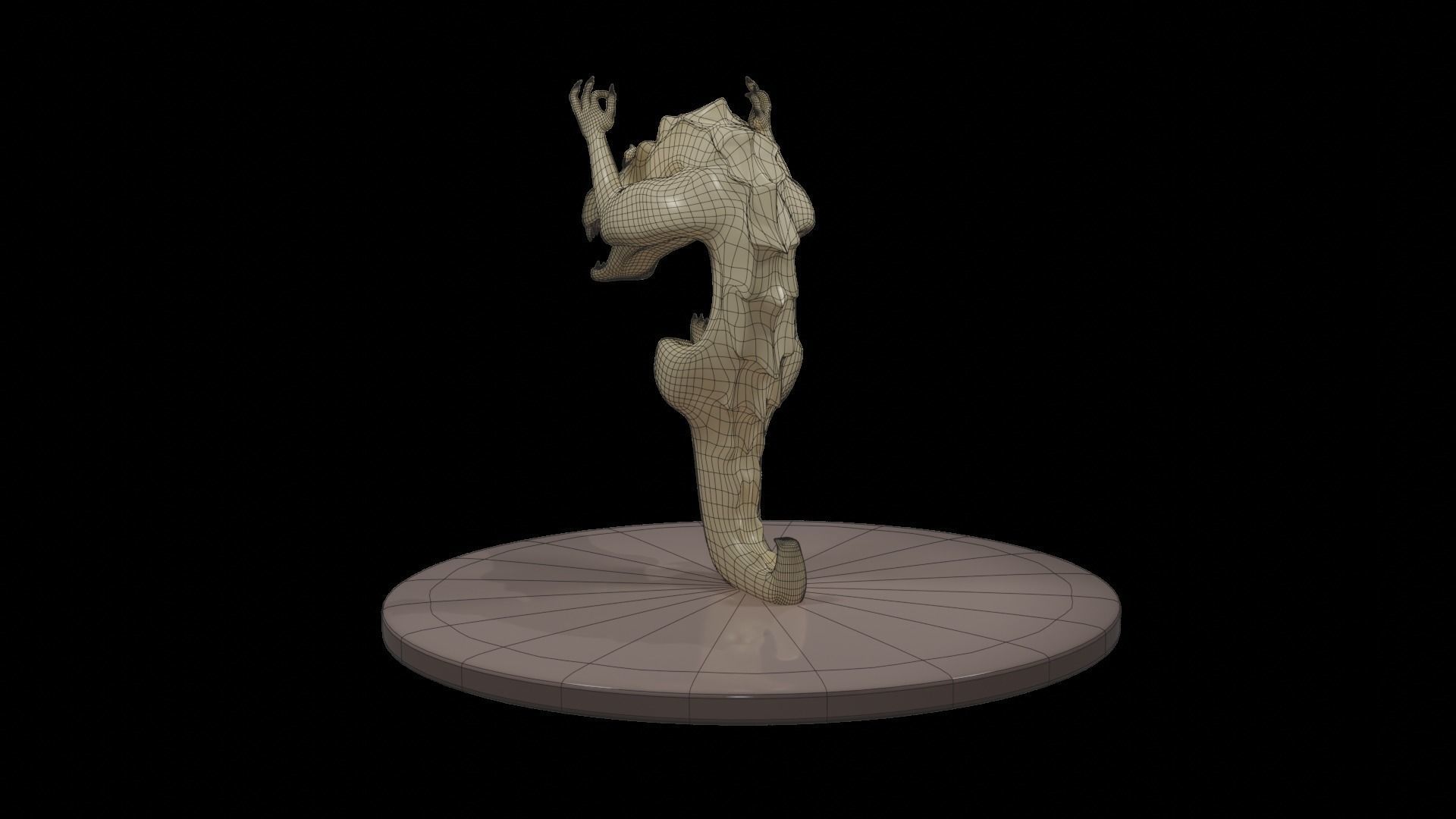 crocodile dragon Low-poly 3D model_14