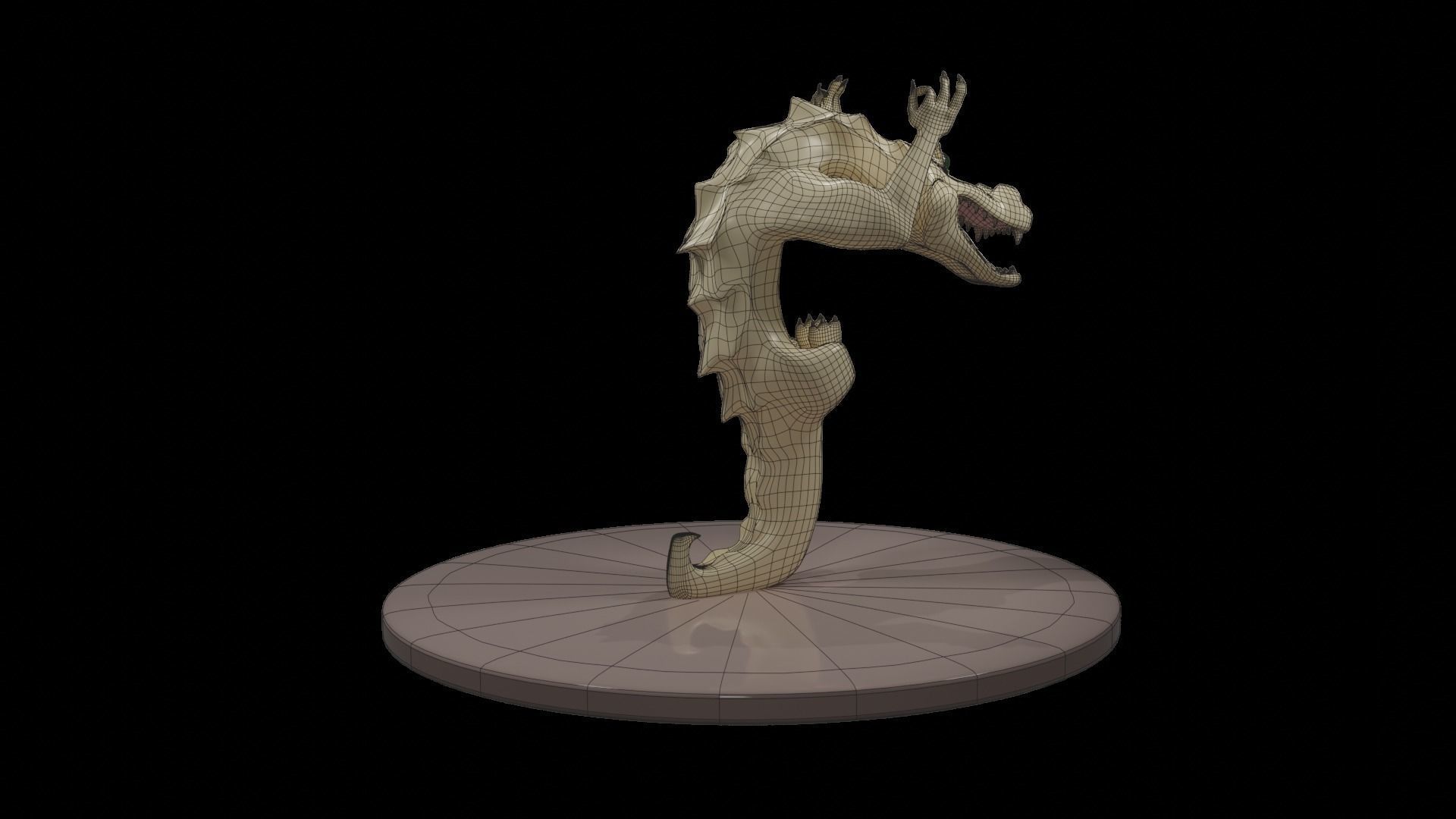 crocodile dragon Low-poly 3D model_11