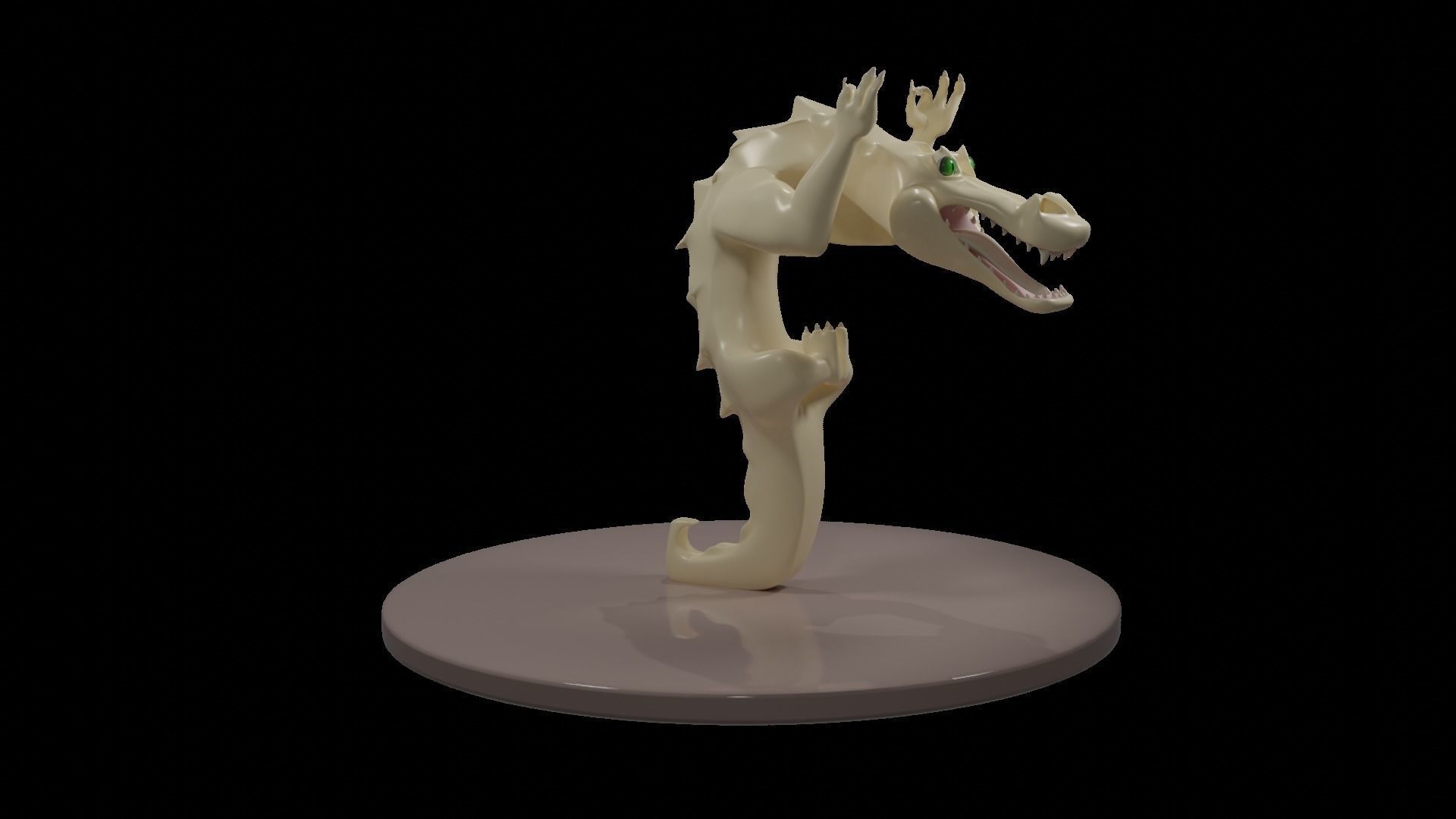 crocodile dragon Low-poly 3D model_7