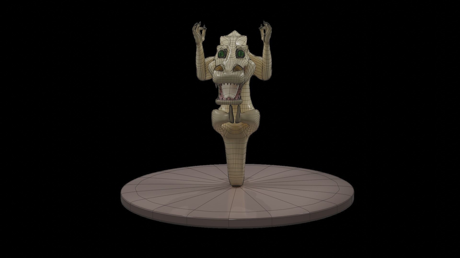 crocodile dragon Low-poly 3D model_19