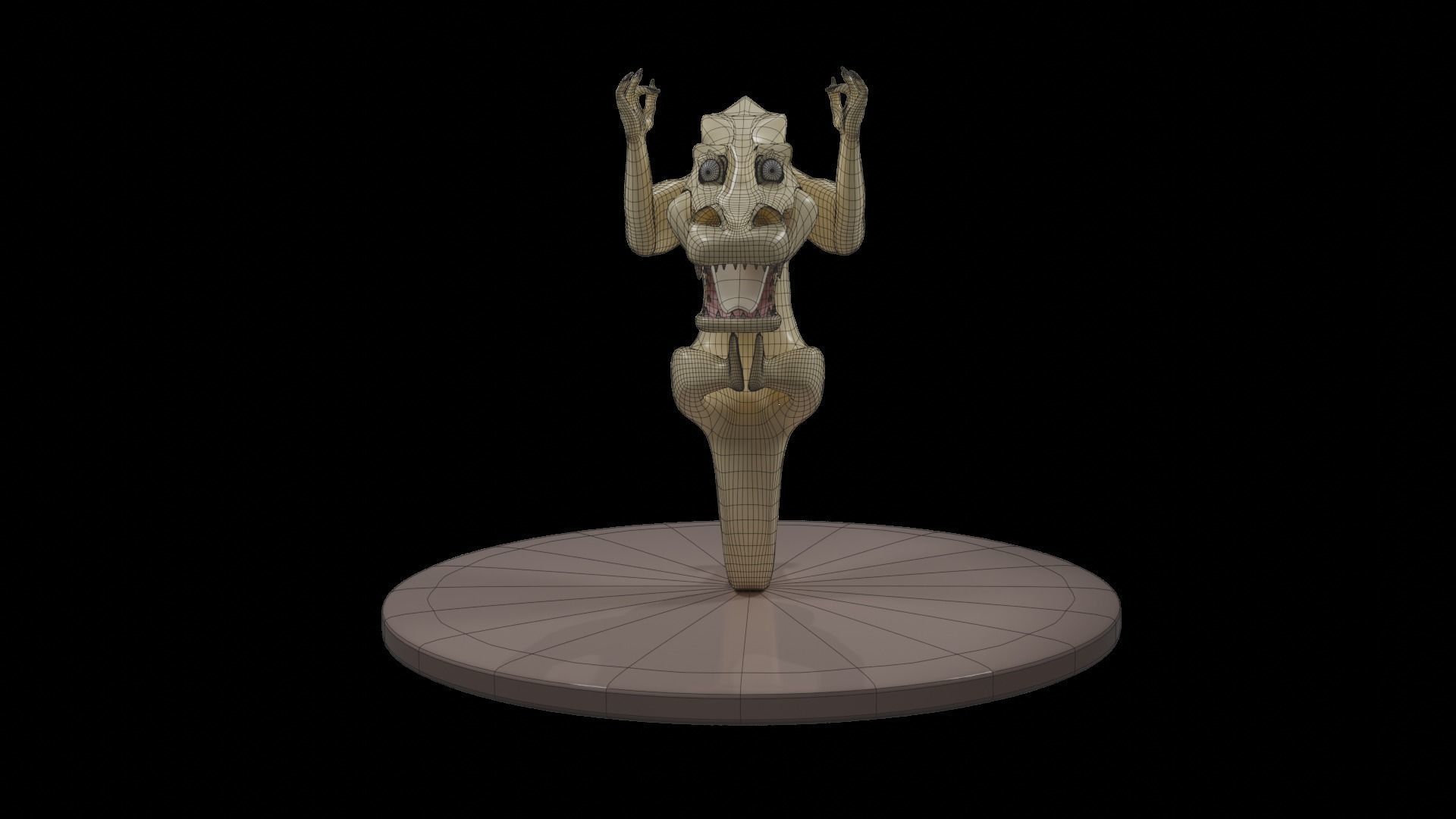 crocodile dragon Low-poly 3D model_39