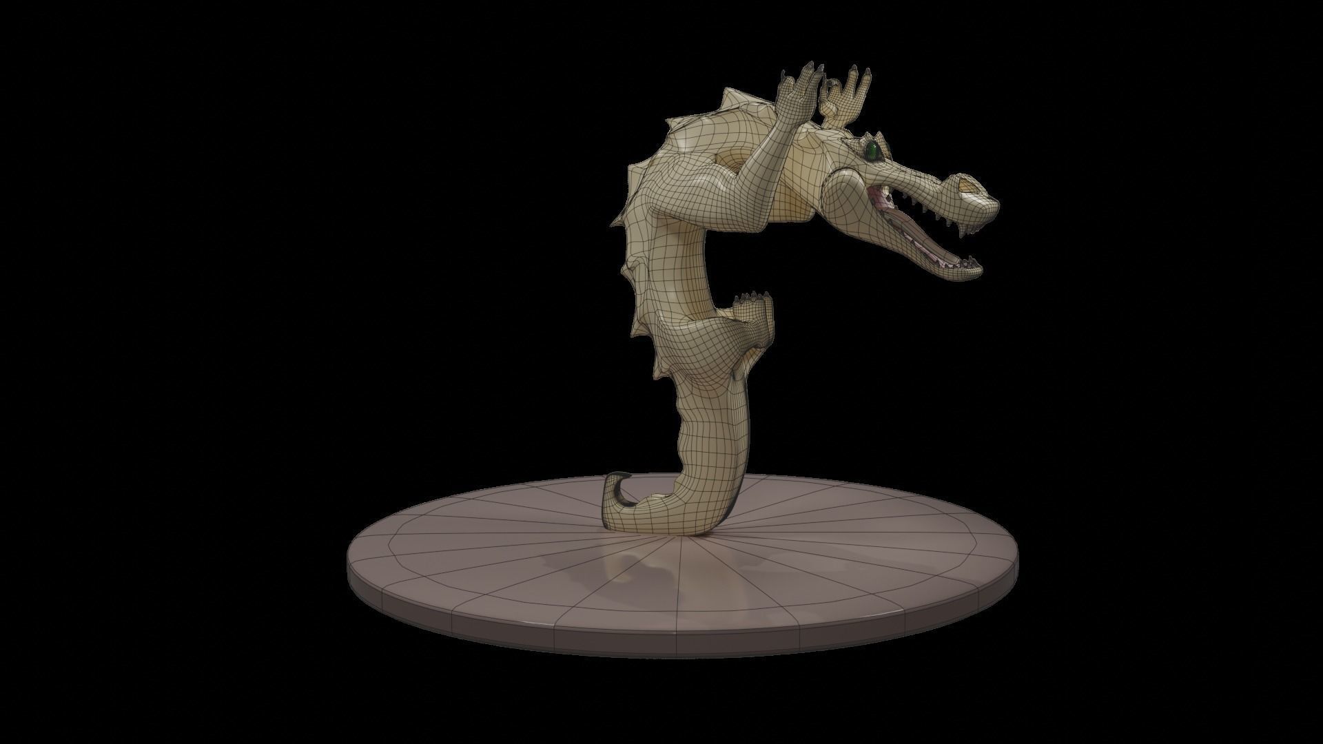 crocodile dragon Low-poly 3D model_10