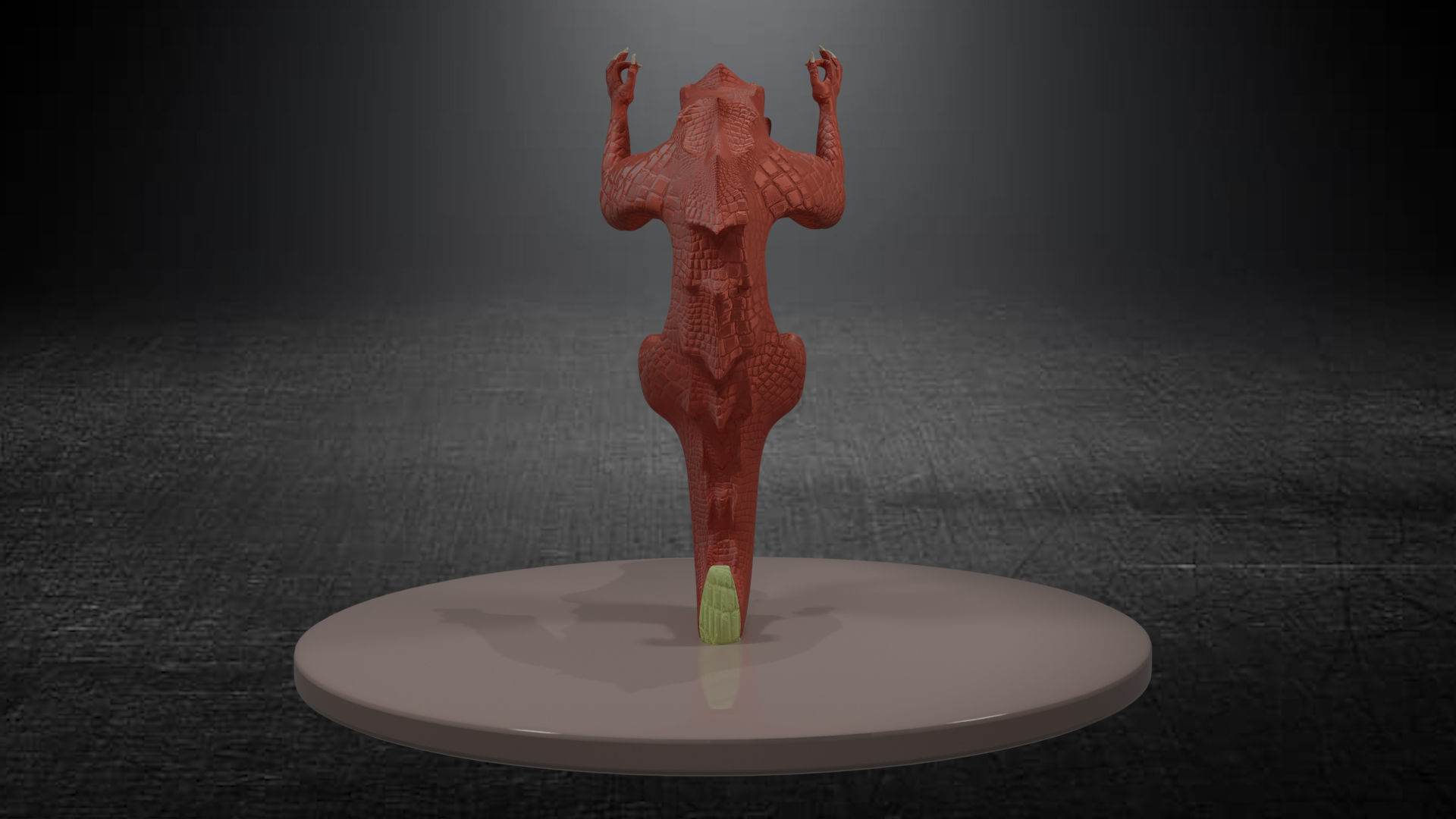 crocodile dragon Low-poly 3D model_29