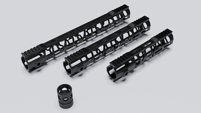 Skeleton Hand Guard and Barrel End 3D print model