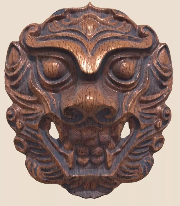 korean devil mask Free 3D model
