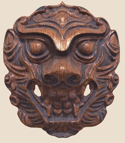 korean devil mask  Free 3D model