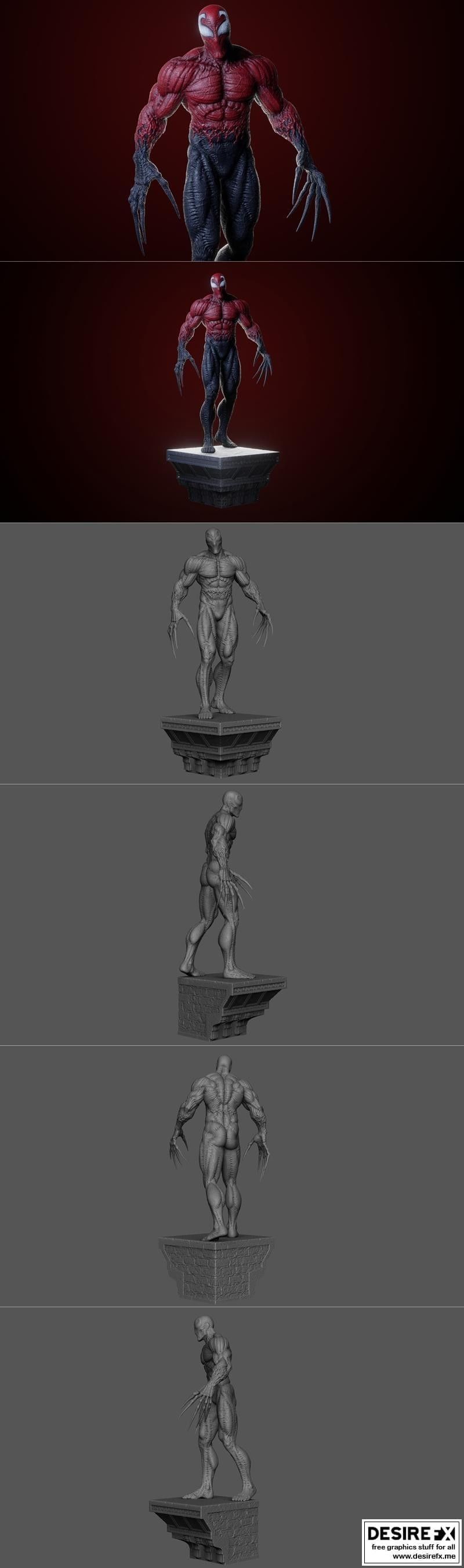 spider man toxin 3D print model_2