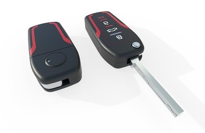 Car key Model 3 Low-poly 3D model 2