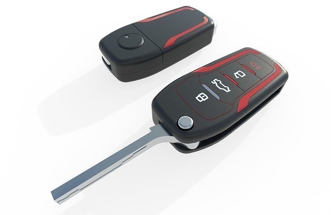 Car key Model 3 Low-poly 3D model 3