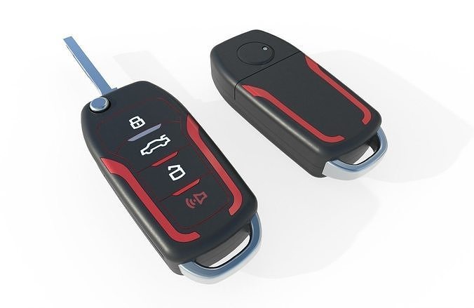 Car key Model 3 Low-poly 3D model 7