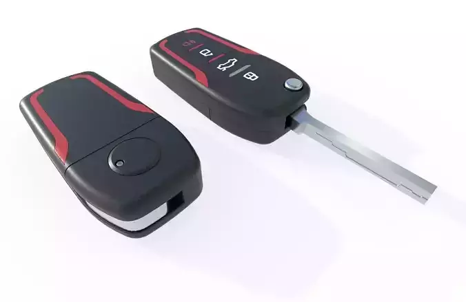 Car key Model 3 Low-poly 3D model