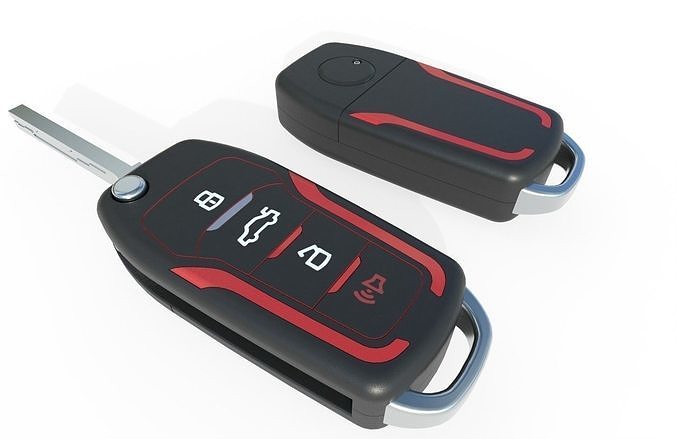 Car key Model 3 Low-poly 3D model 6
