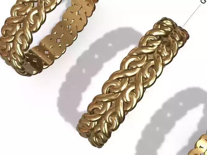 chain link ring   stl file verified 2 models 3 sizes  3D print model