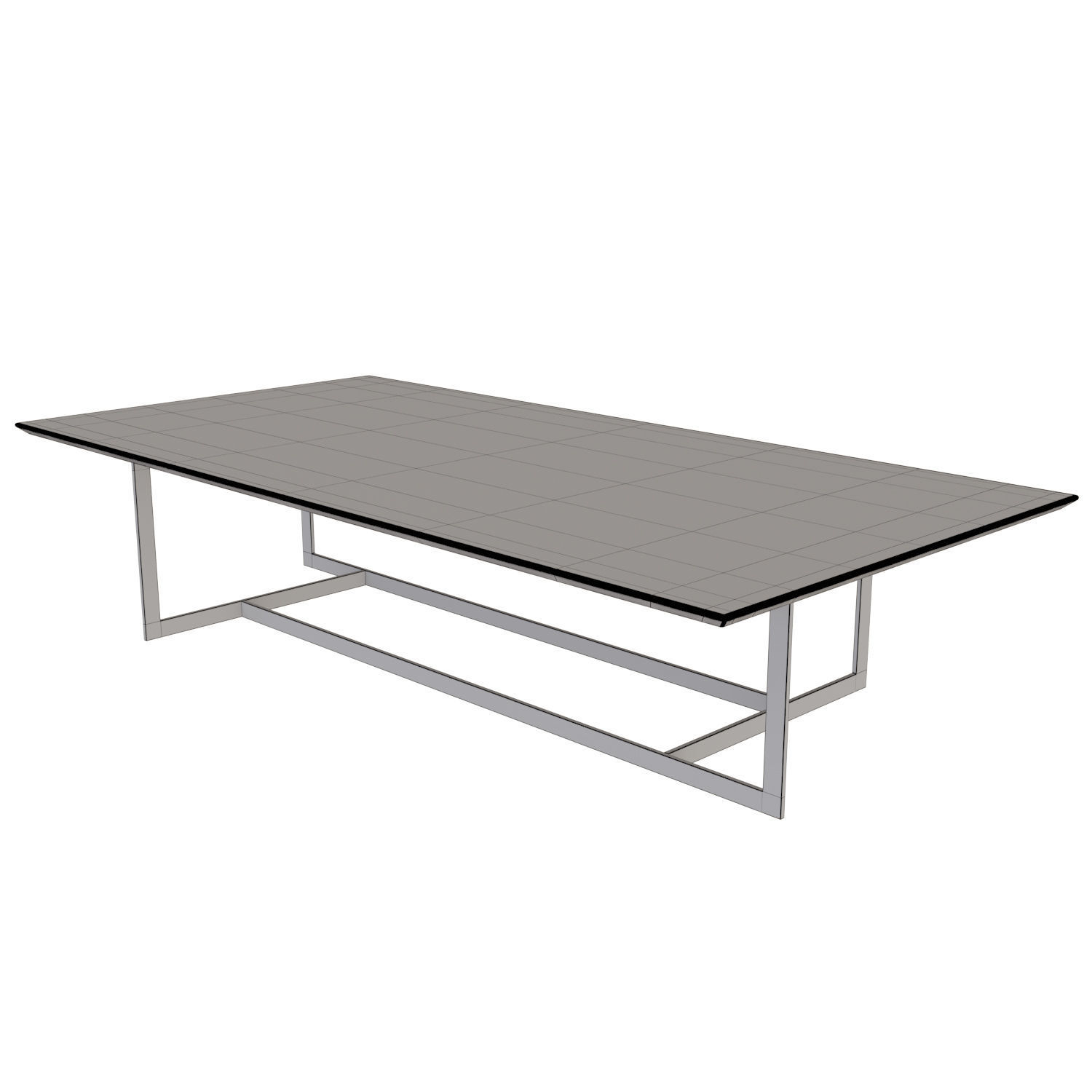 Londra Rectangular Side Table 3D model_4