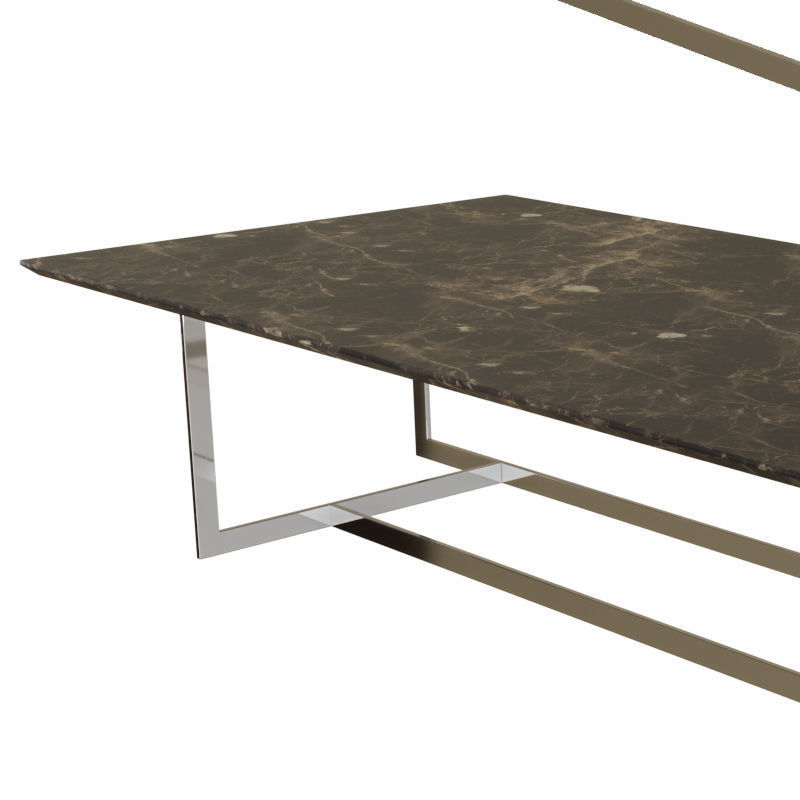 Londra Rectangular Side Table 3D model_3