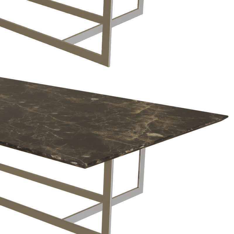 Londra Rectangular Side Table 3D model_2