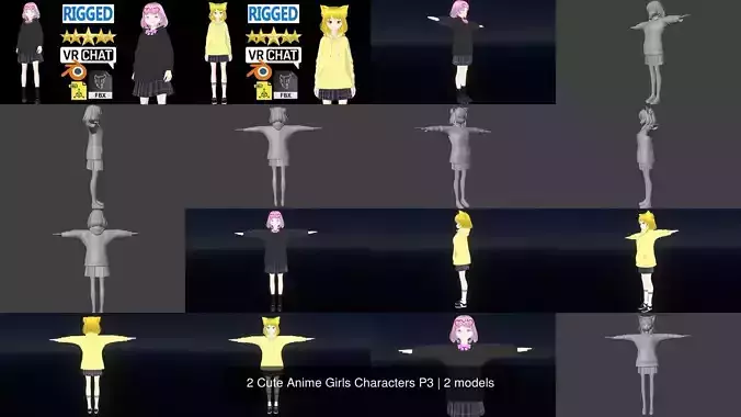 2 Cute Anime Girls Characters P3