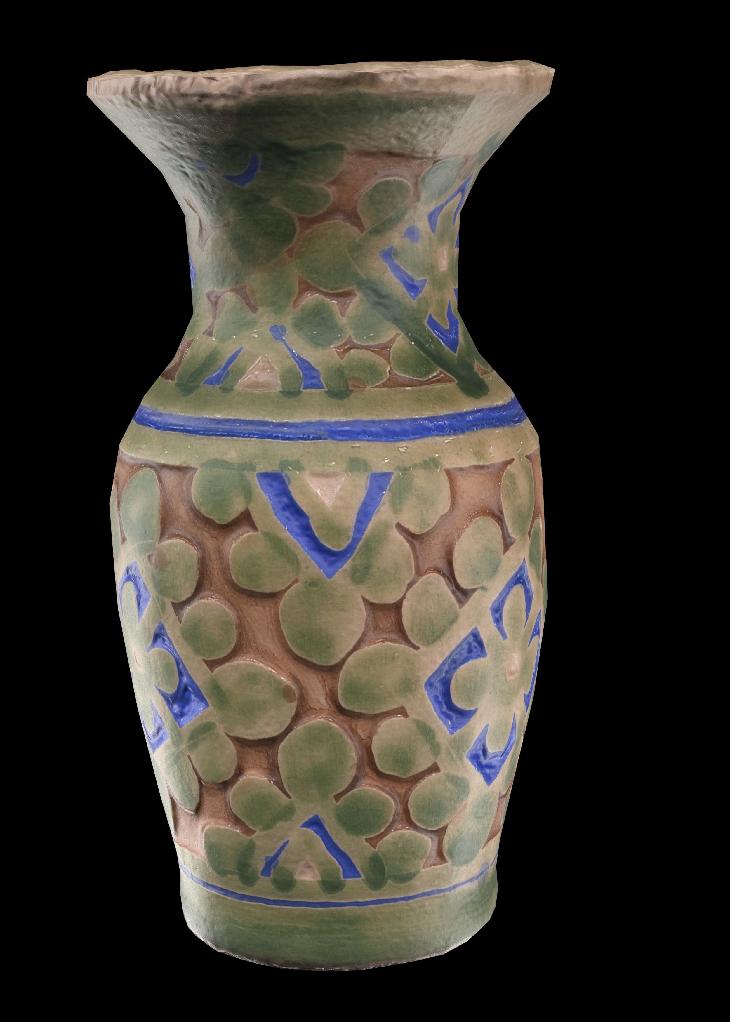 persian pottery vase n05 Low-poly 3D model_3