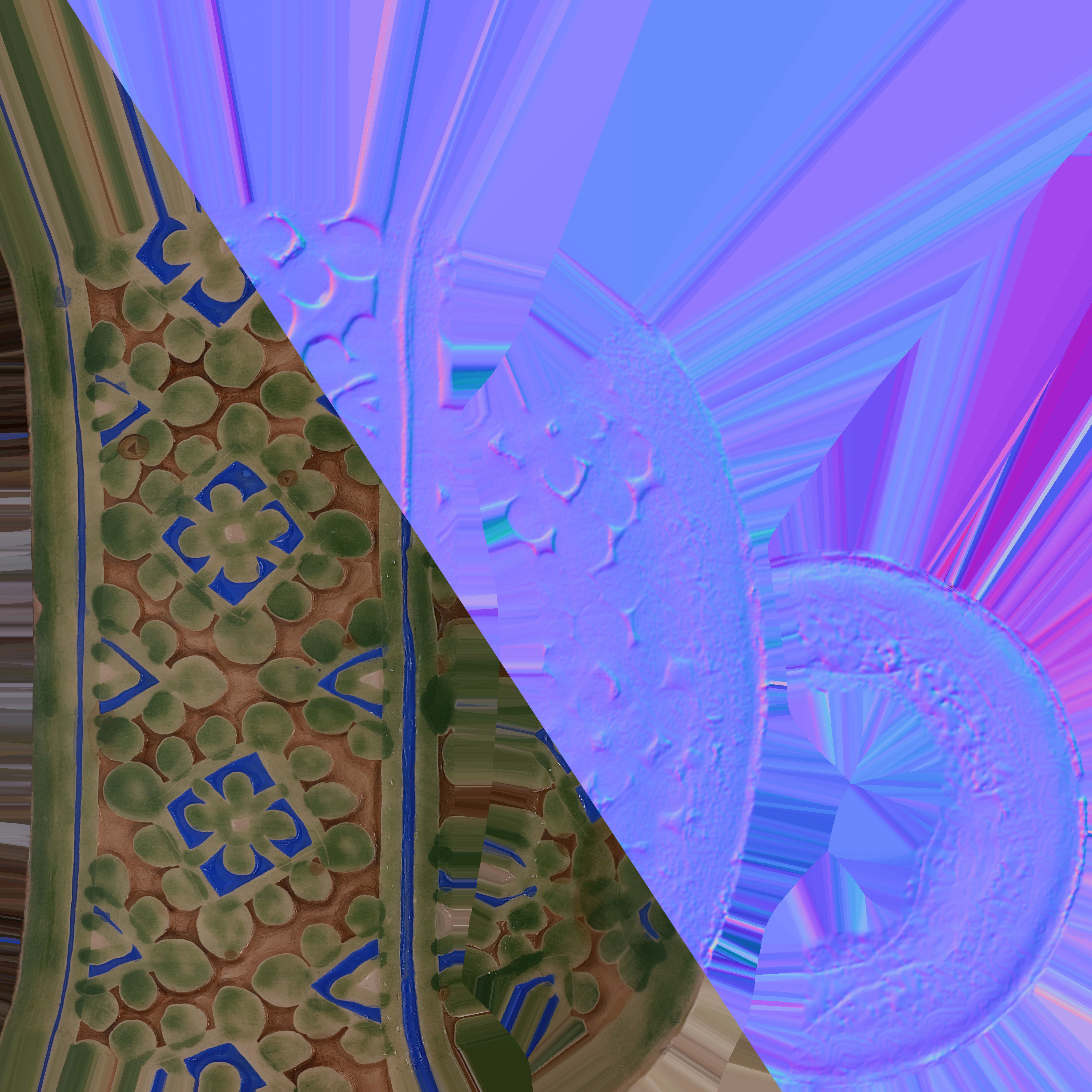 persian pottery vase n05 Low-poly 3D model_5