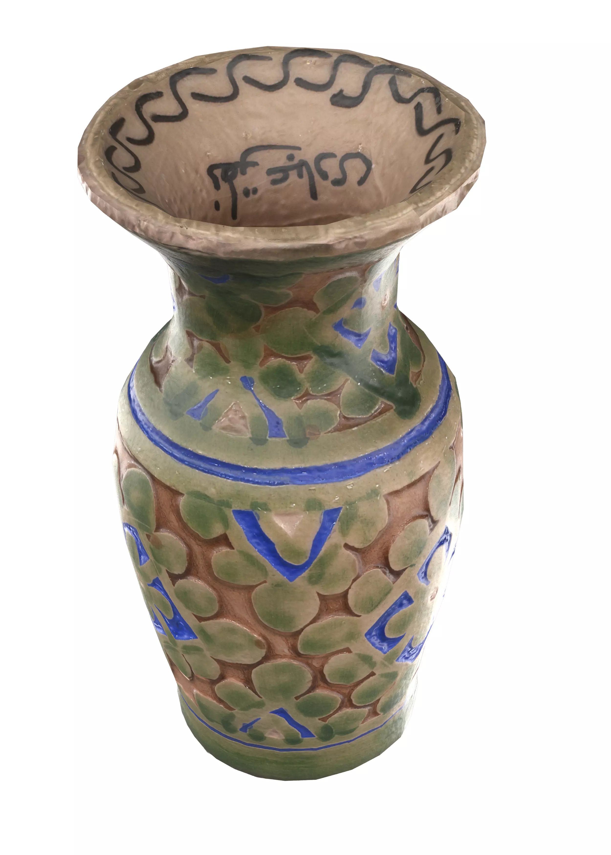 persian pottery vase n05 Low-poly 3D model_0