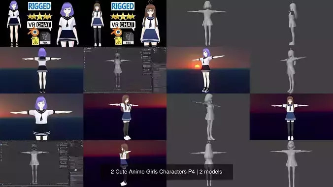 2 Cute Anime Girls Characters P4