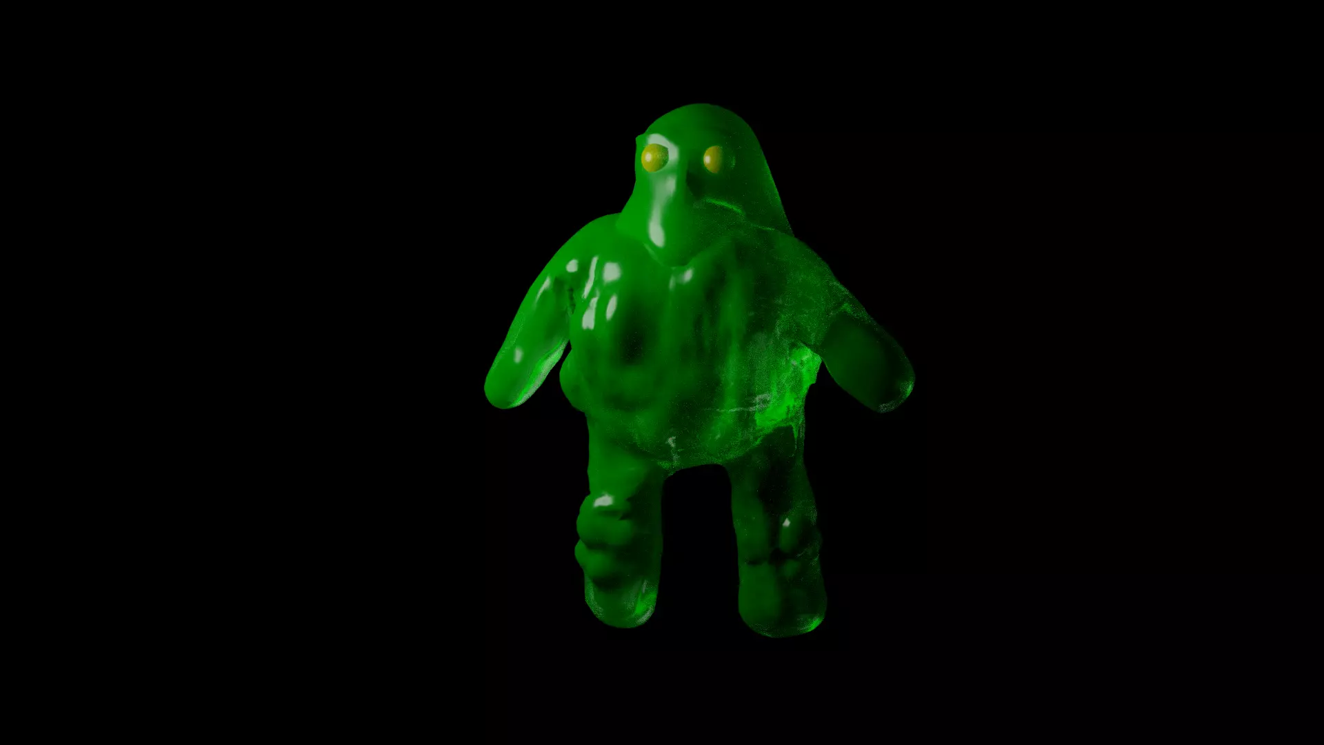 Blubman glow in toy - glow 3D model_0