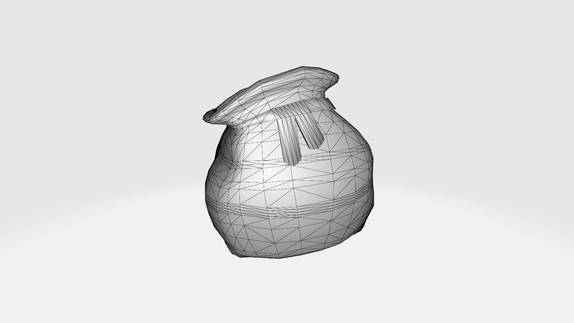 Cartoon style Santa sleigh with Christmas presents Low-poly 3D model_4