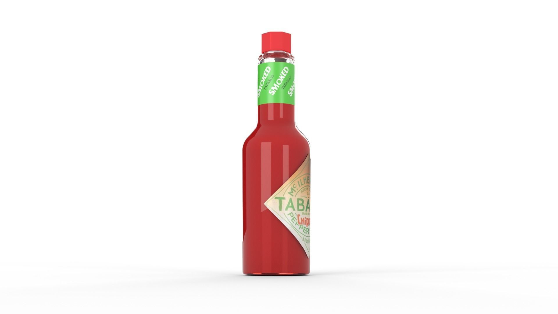 Tabasco chipotle Low-poly 3D model_1
