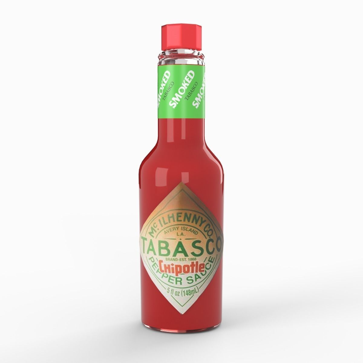Tabasco chipotle Low-poly 3D model_5