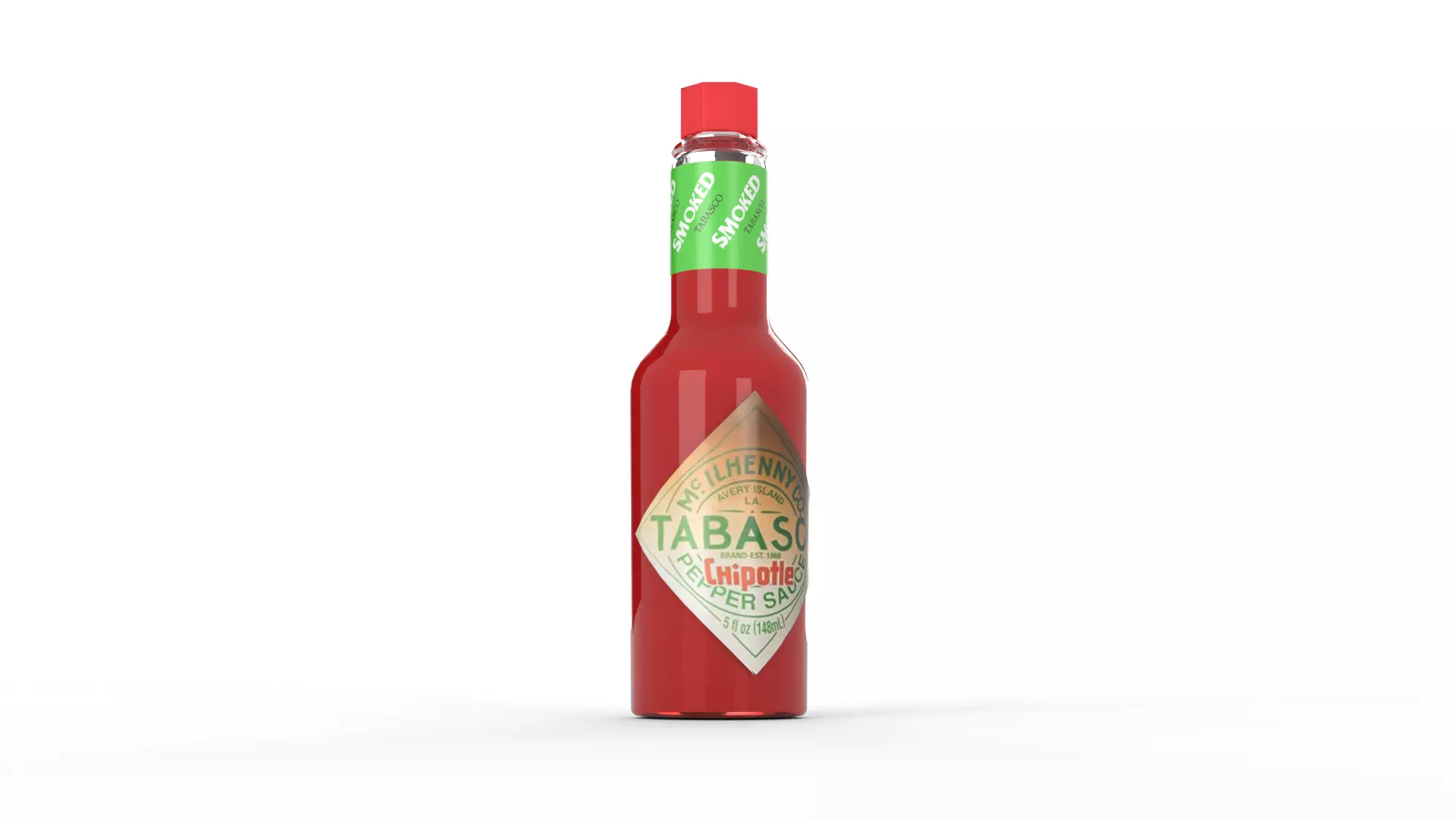 Tabasco chipotle Low-poly 3D model_0