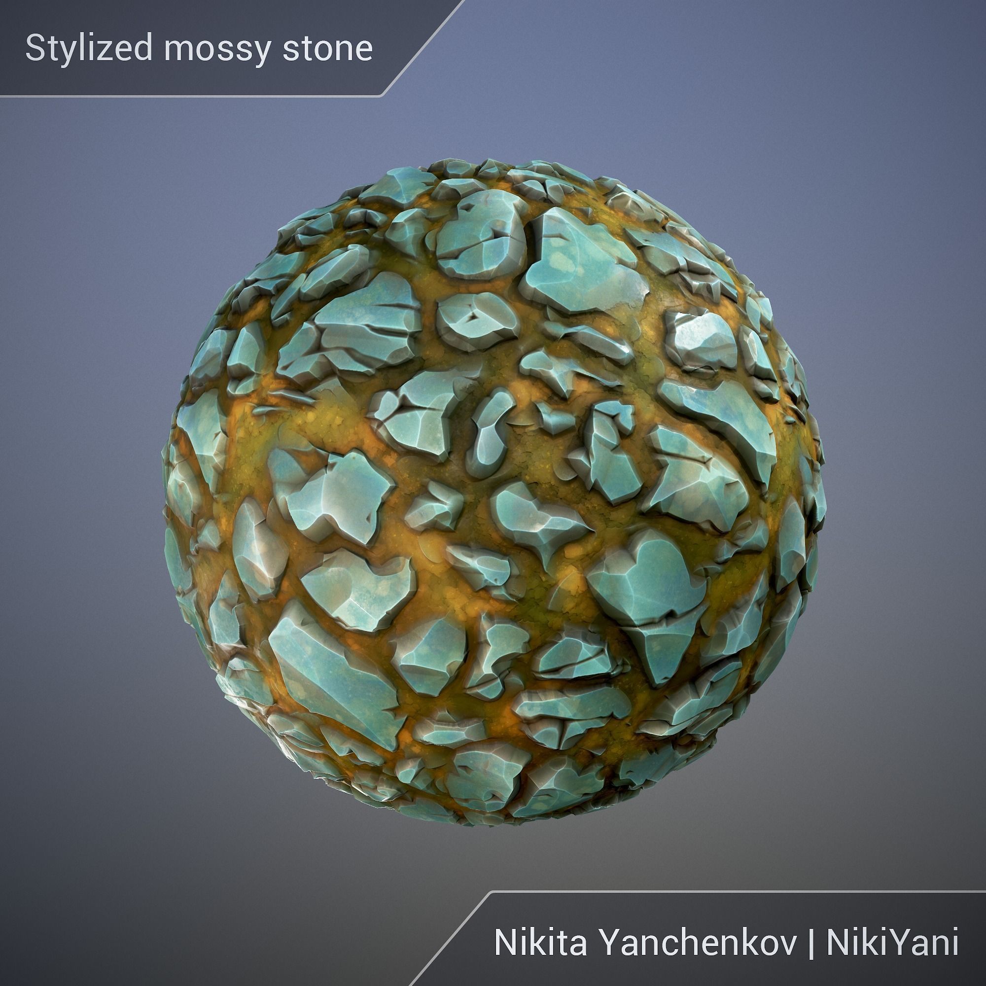 Stylized mossy stone Texture
