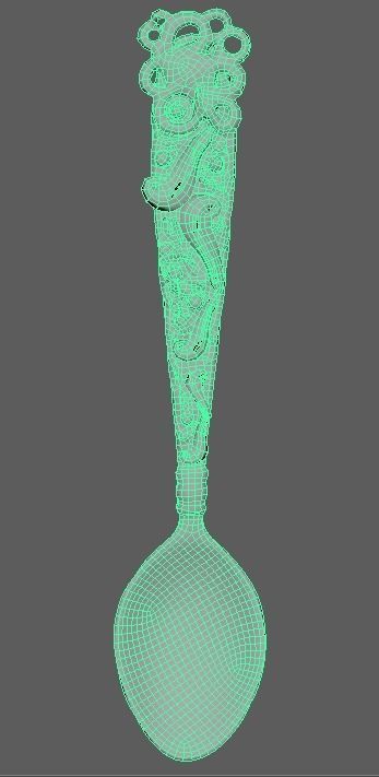 Fancy spoon 3D model_8