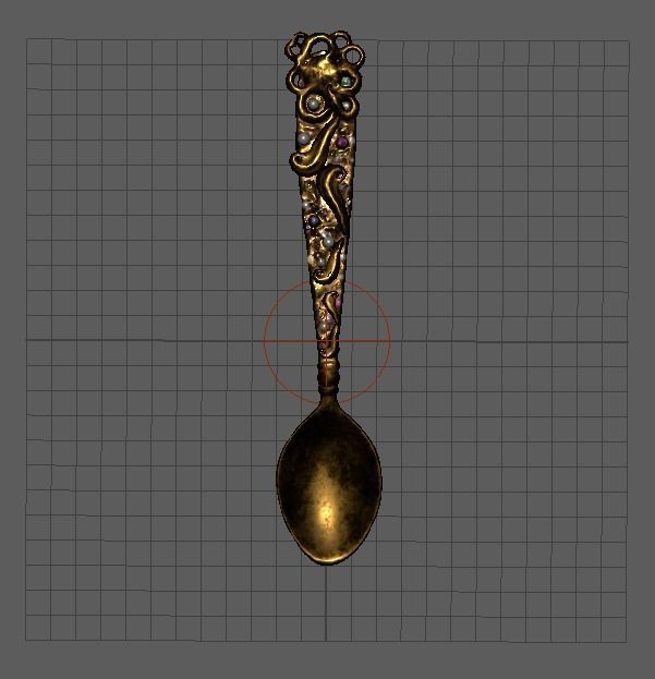 Fancy spoon 3D model_3
