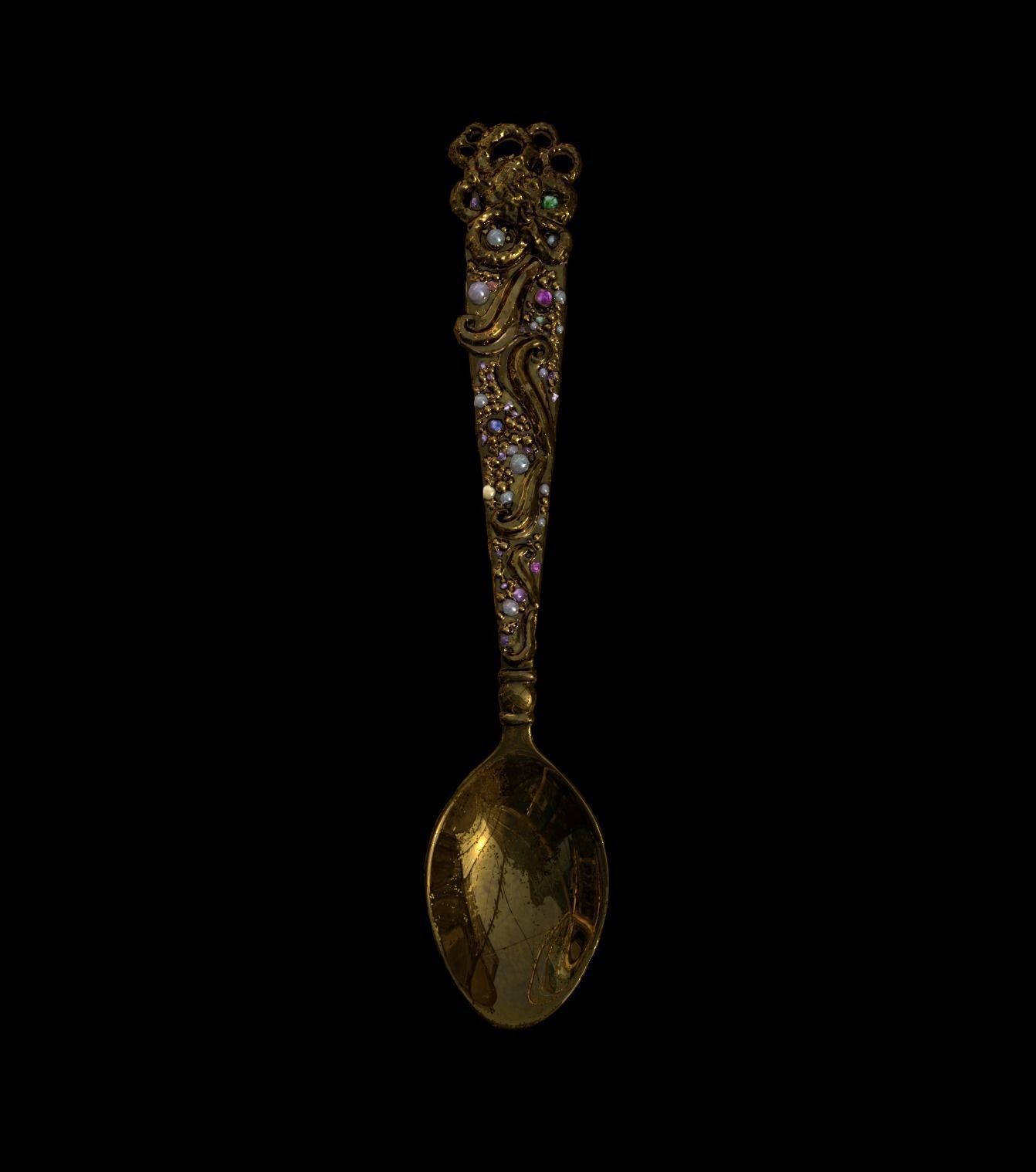 Fancy spoon 3D model_2