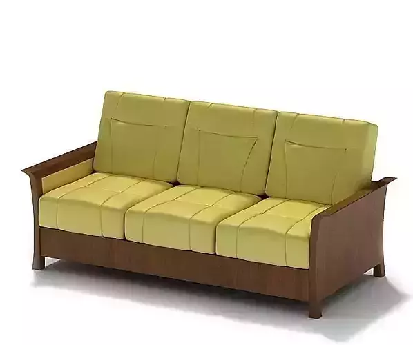 Leather Yellow Couch