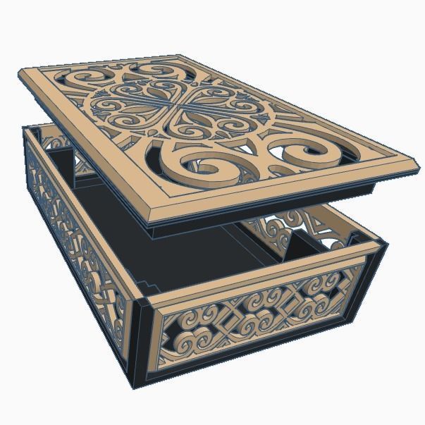 Playing Cards and Tarot Box 3D print model_11